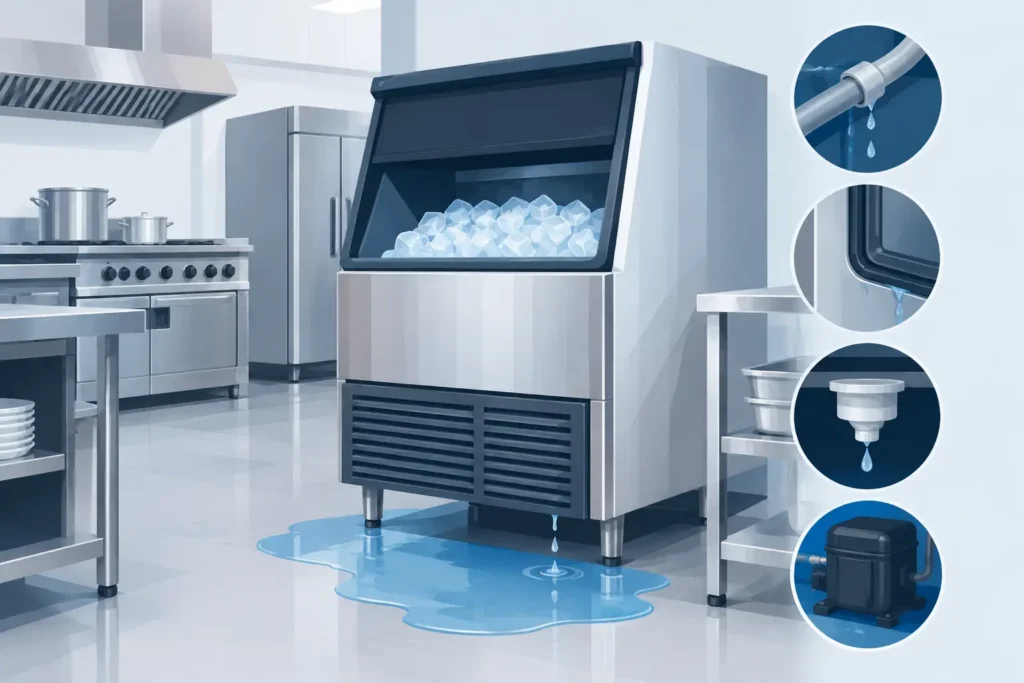 What Causes Ice Machine Leaks in Commercial Kitchens?
